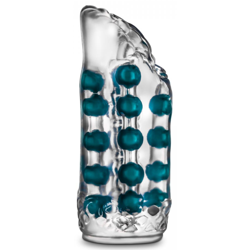 masturbateur souple super stroker transparent bleu 2
