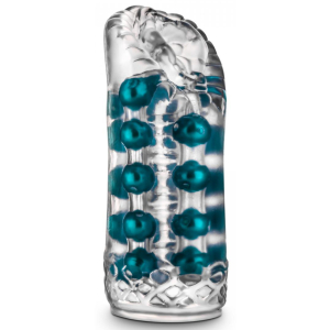 masturbateur souple super stroker transparent bleu