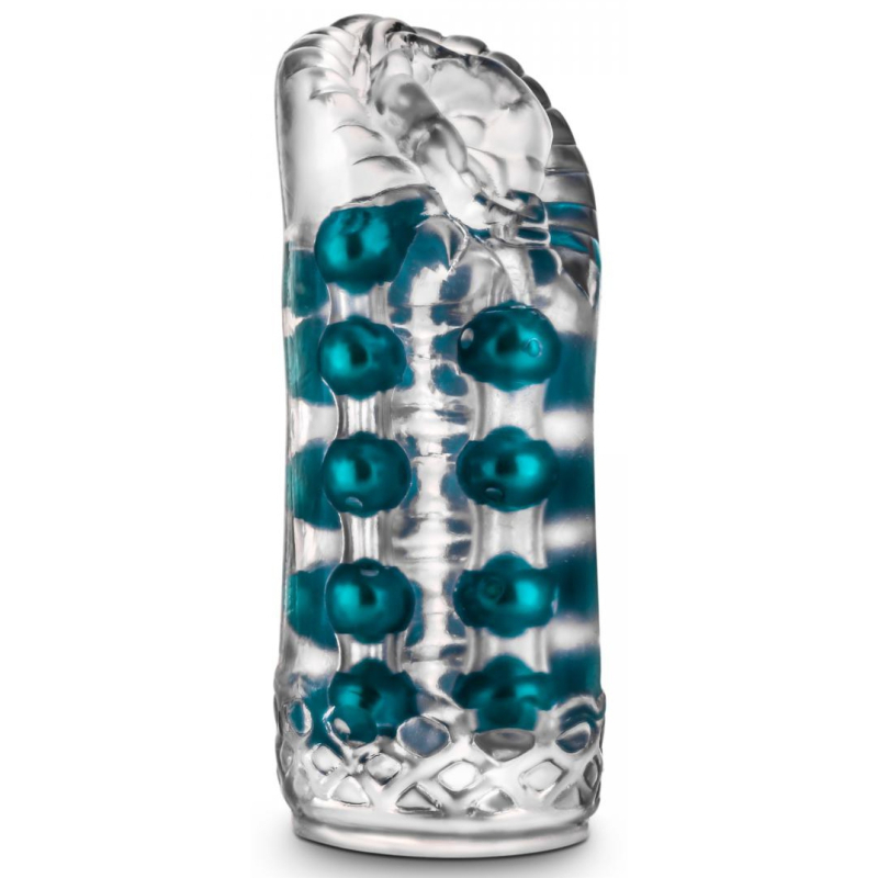 masturbateur souple super stroker transparent bleu