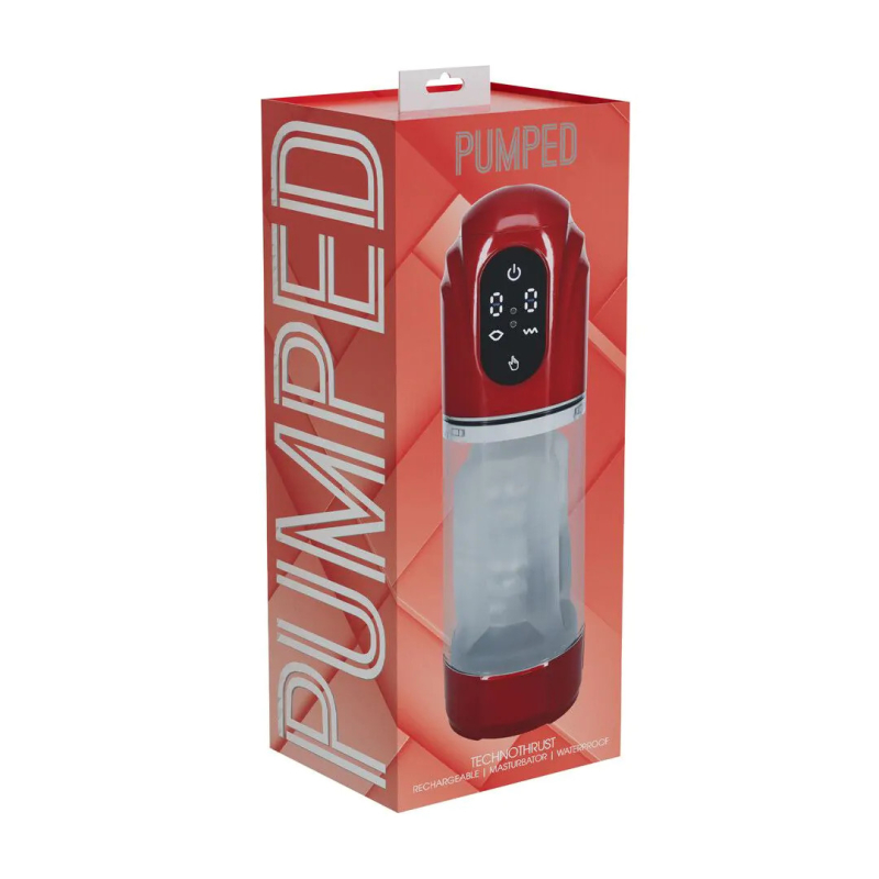 masturbateur technothrust vibrations et succion rouge 1