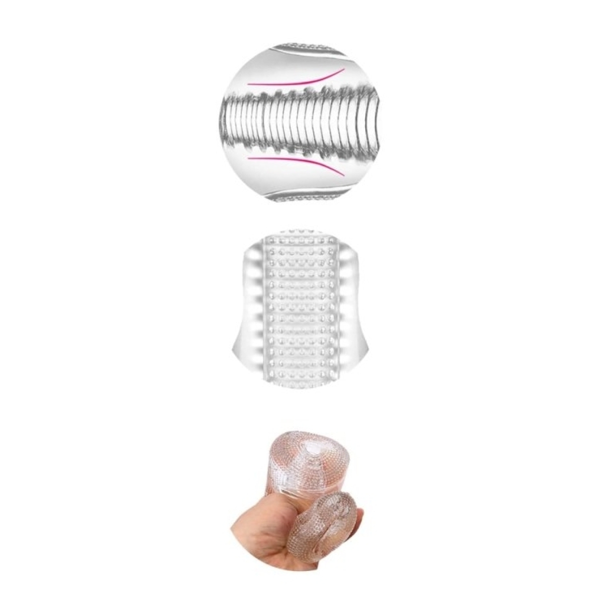 masturbateur transparent cleardual 12cm 1