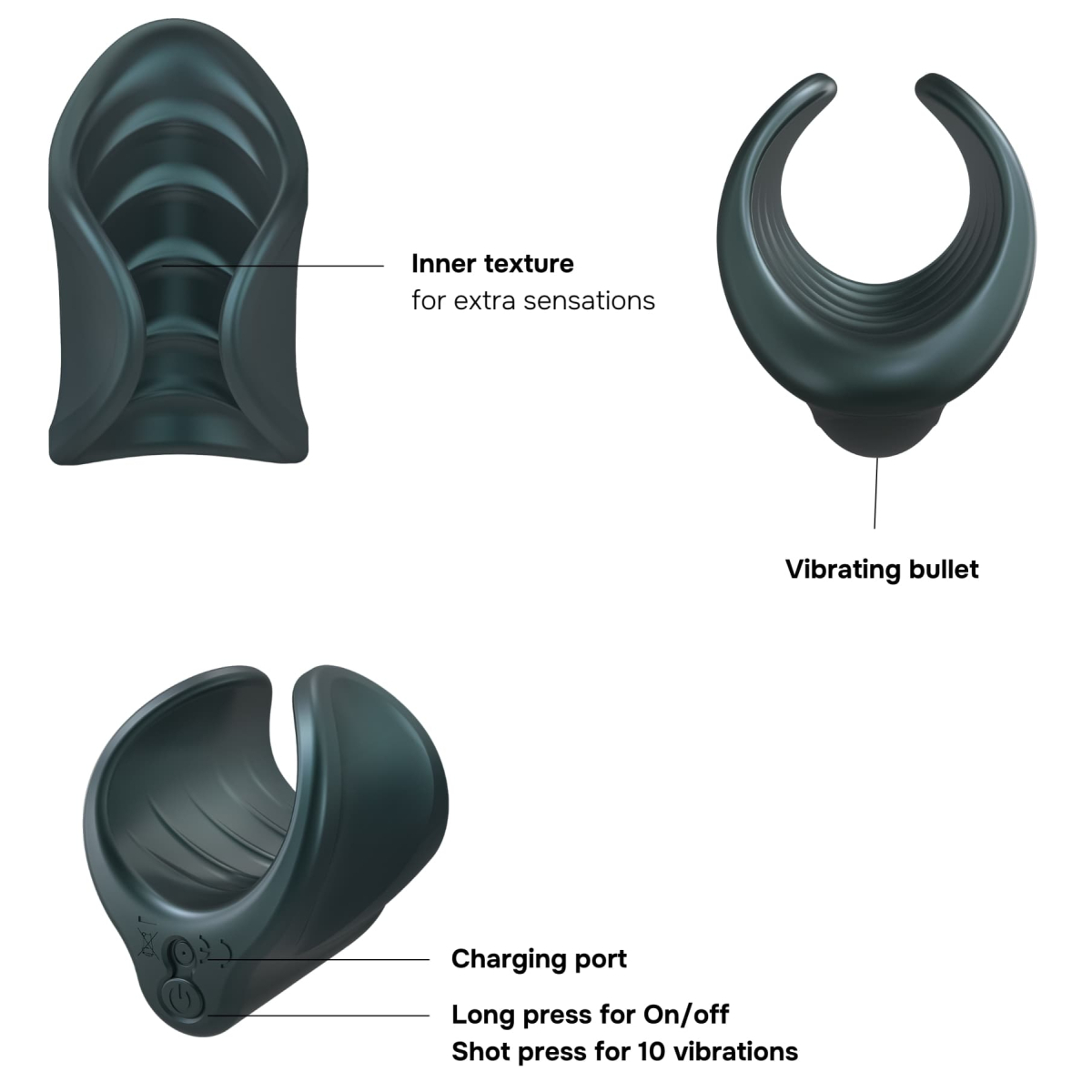 masturbateur vibrant starter 10 vibrations 2