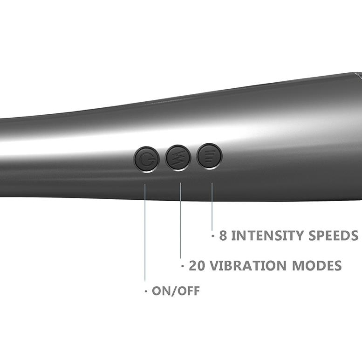 masturbateur wand graphity 30 cm tete de 55 mm gris 6