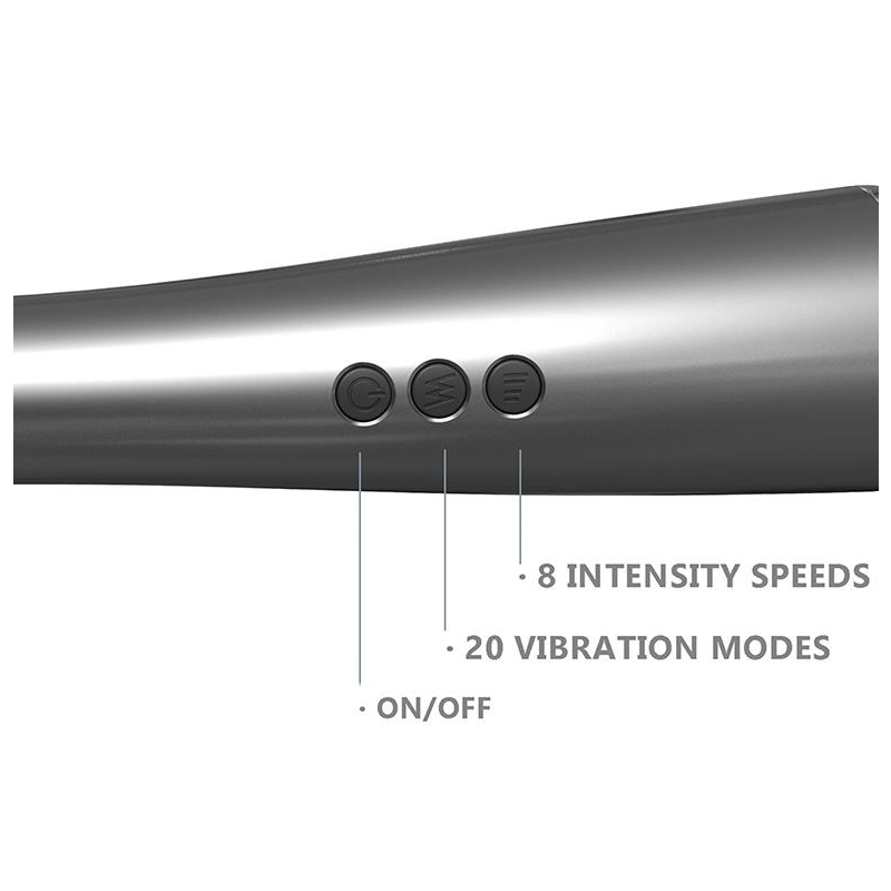 masturbateur wand graphity 30 cm tete de 55 mm gris 6