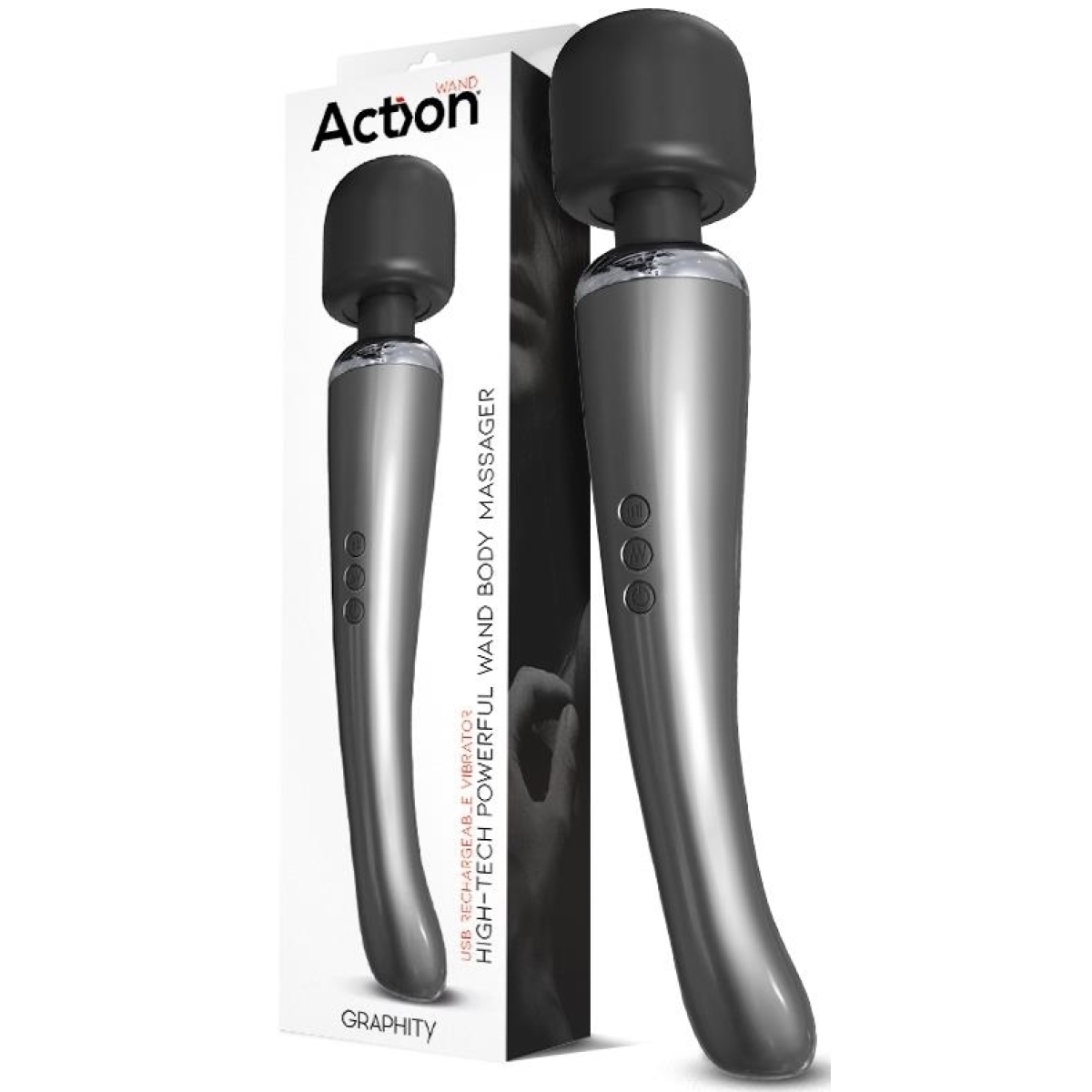 masturbateur wand graphity 30 cm tete de 55 mm gris 7