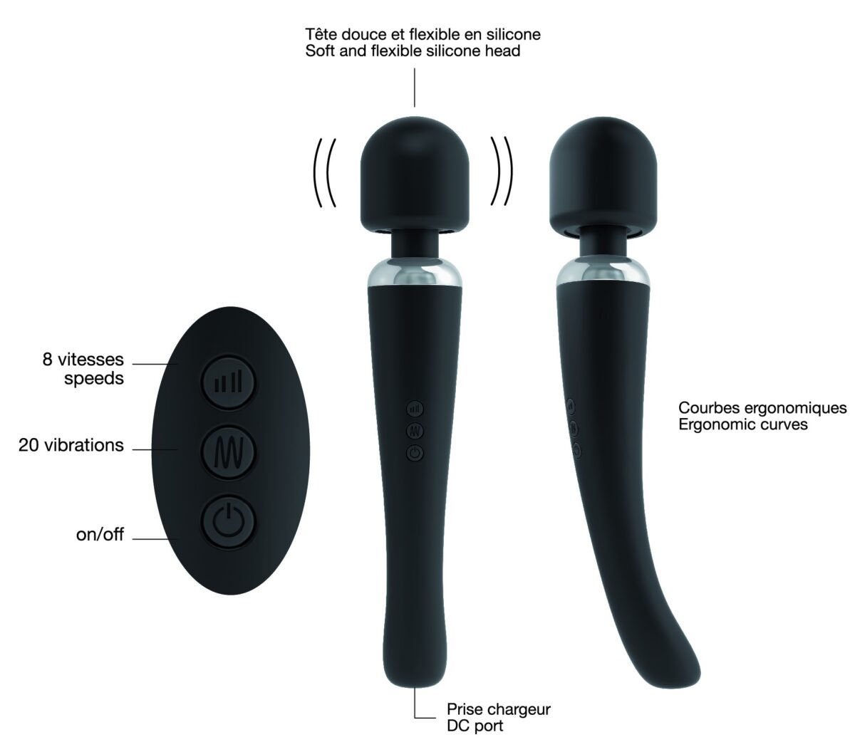 megawand dorcel tete 55mm noir 9