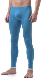 men ice silk pajama pants soft underwears blue 1