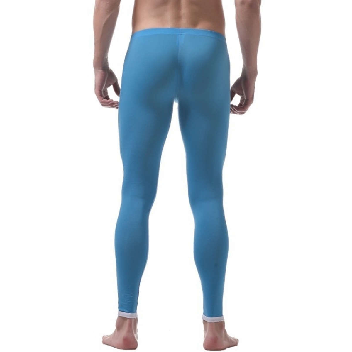 men ice silk pajama pants soft underwears blue 2