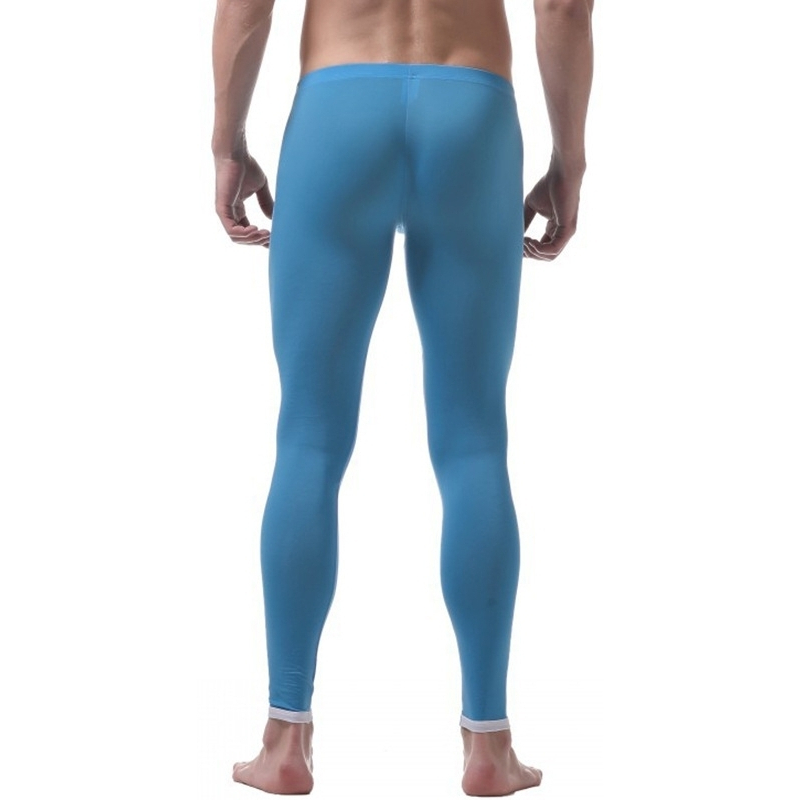 men ice silk pajama pants soft underwears blue 2