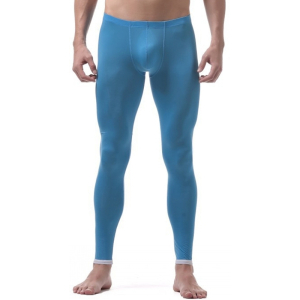 men ice silk pajama pants soft underwears blue