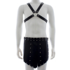 men s faux leather chest shorts bondage