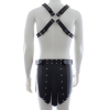 men s faux leather chest shorts bondage 2
