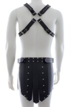 men s faux leather chest shorts bondage 2