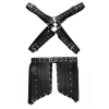men s faux leather chest shorts bondage 3