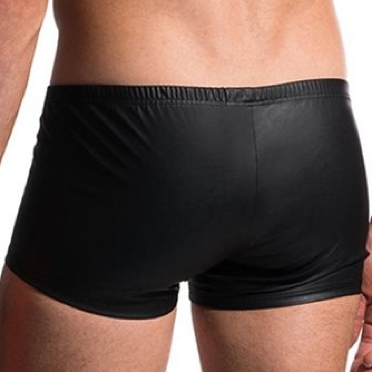 men s faux leather easy to open boxer brief 1