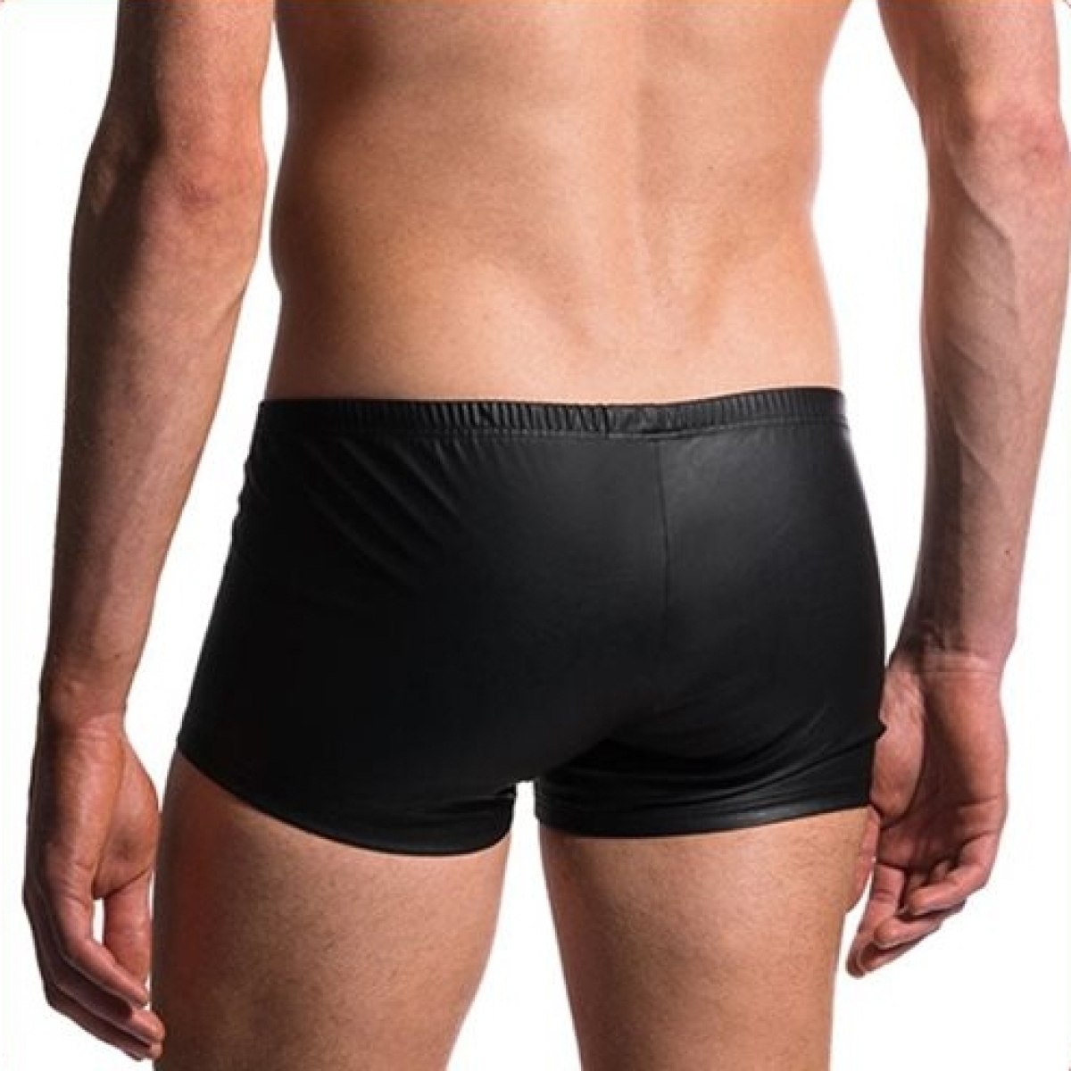 men s faux leather easy to open boxer brief 3