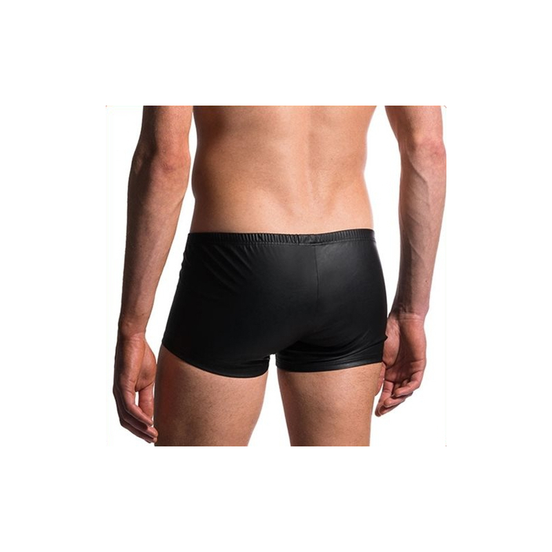 men s faux leather easy to open boxer brief 3
