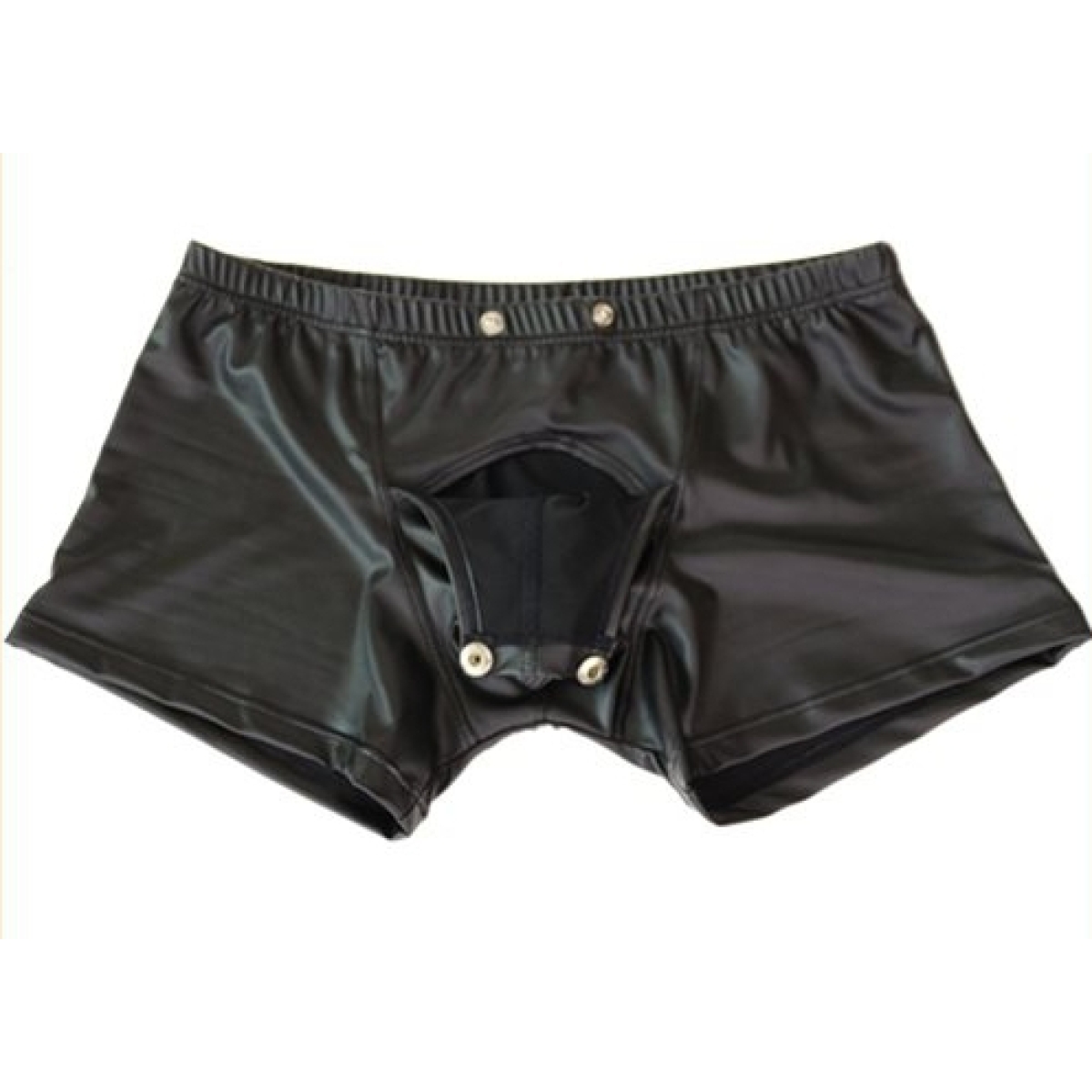 men s faux leather easy to open boxer brief 4