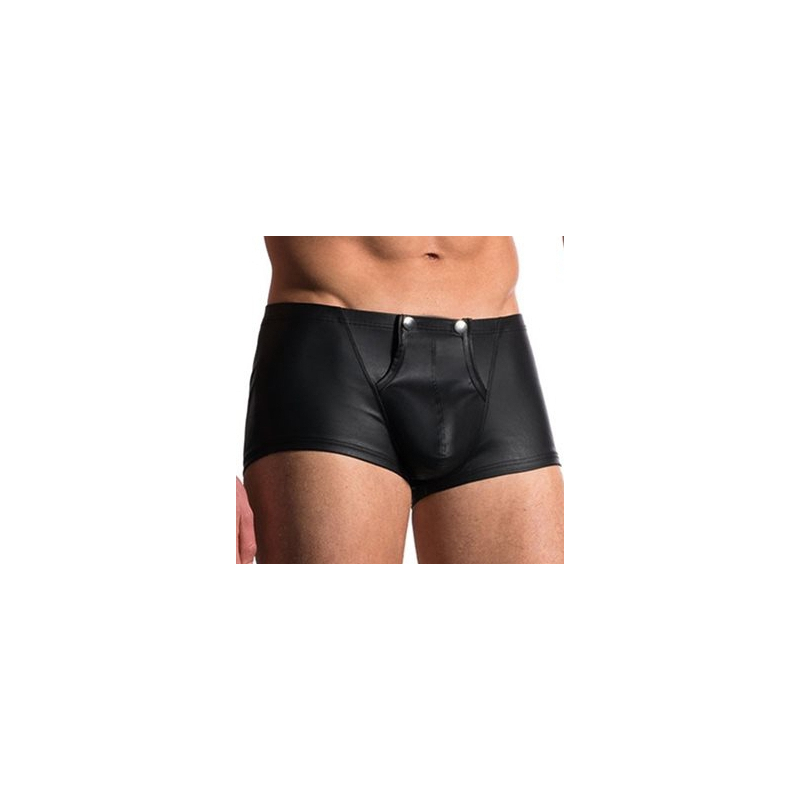 men s faux leather easy to open boxer brief