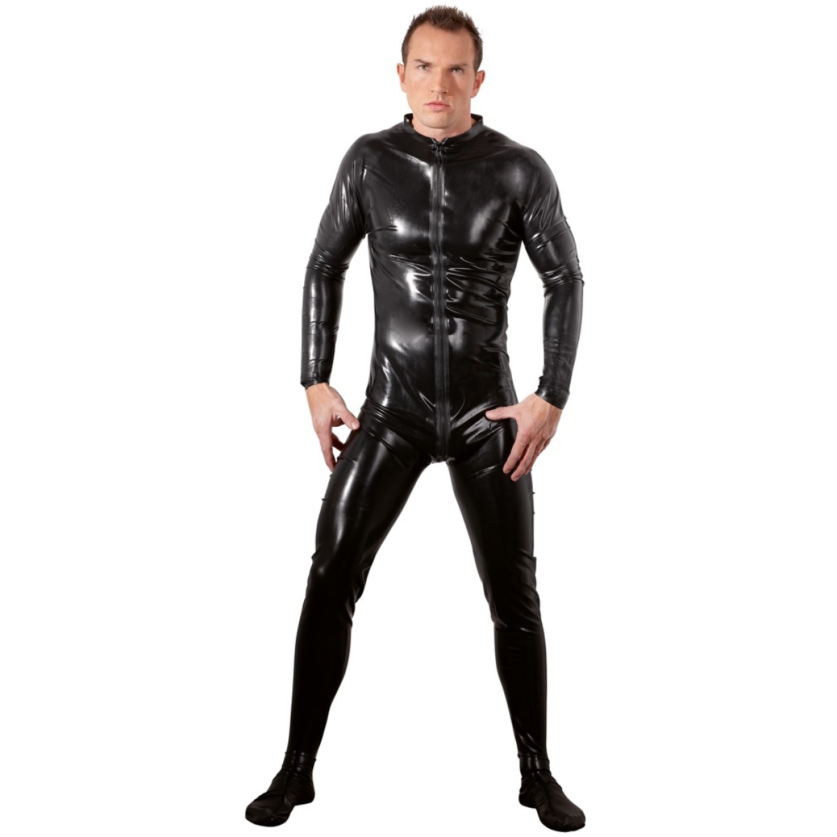 men s latex jumpsuit