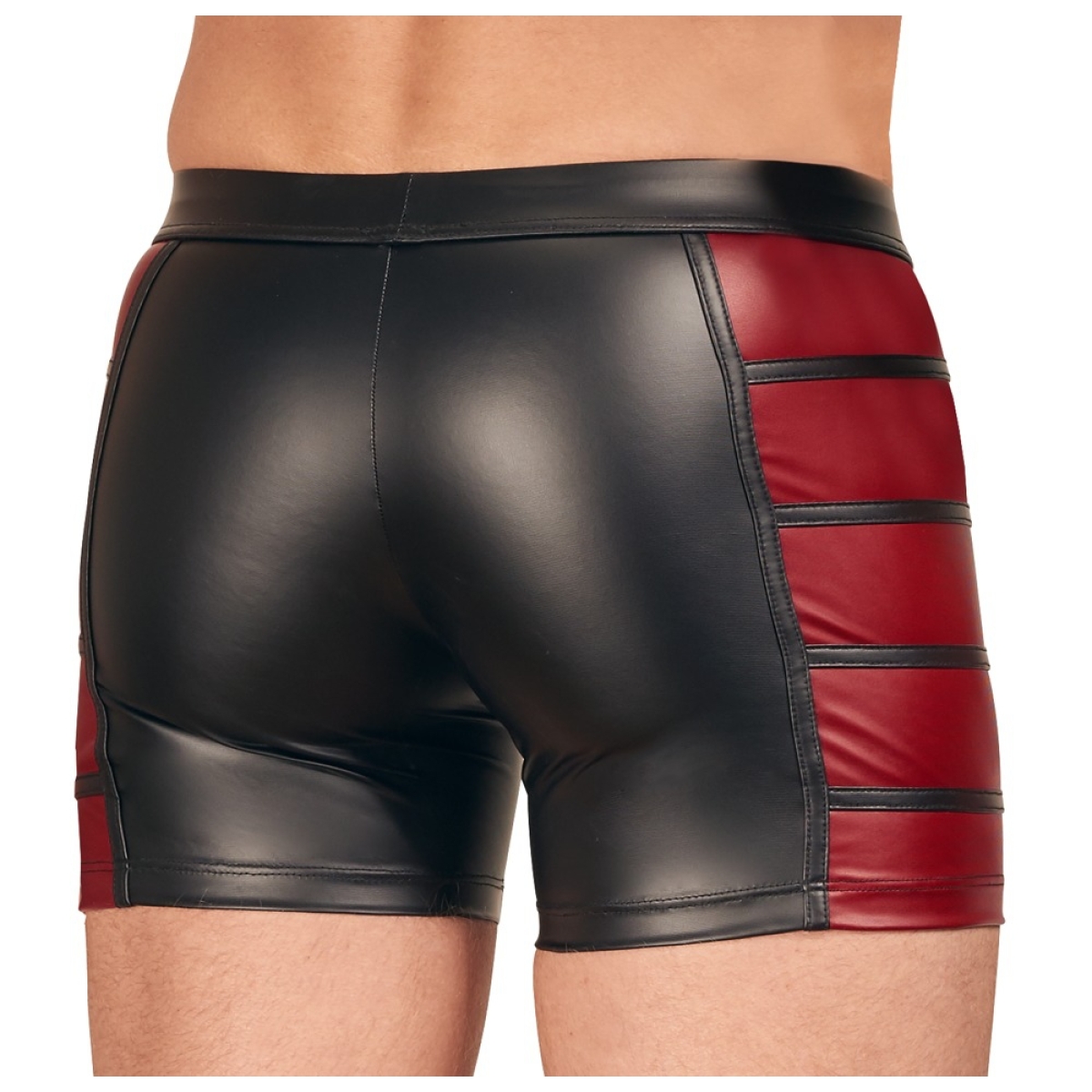 men s pants black red 1