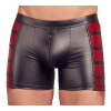 men s pants black red