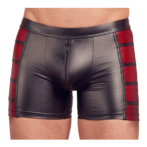 men s pants black red