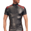 men s shirt black red