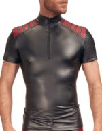 men s shirt black red