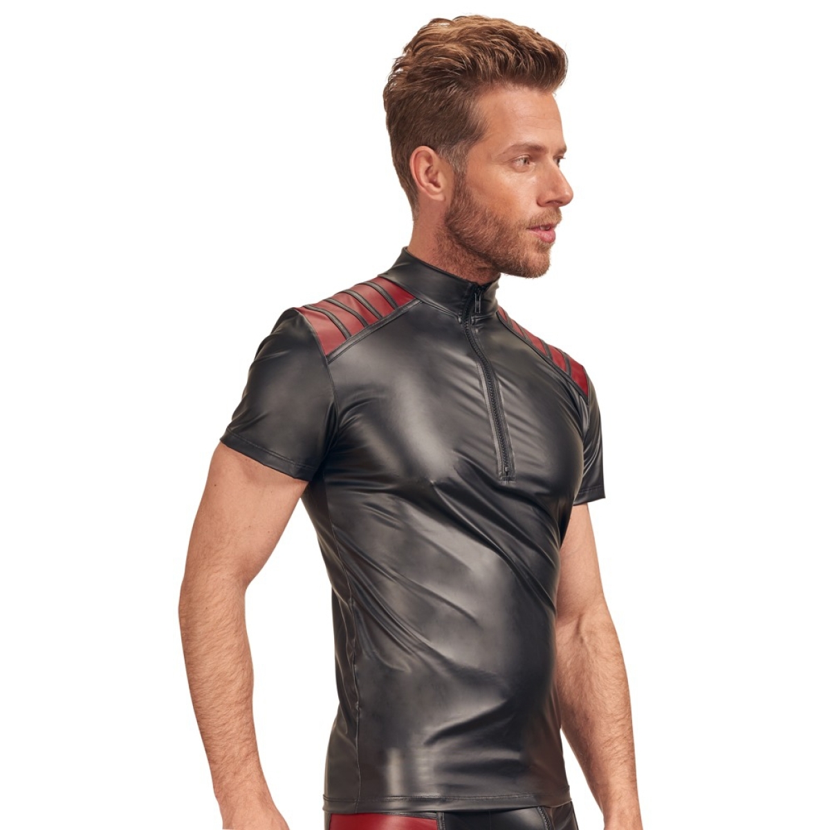 men s shirt black red 3