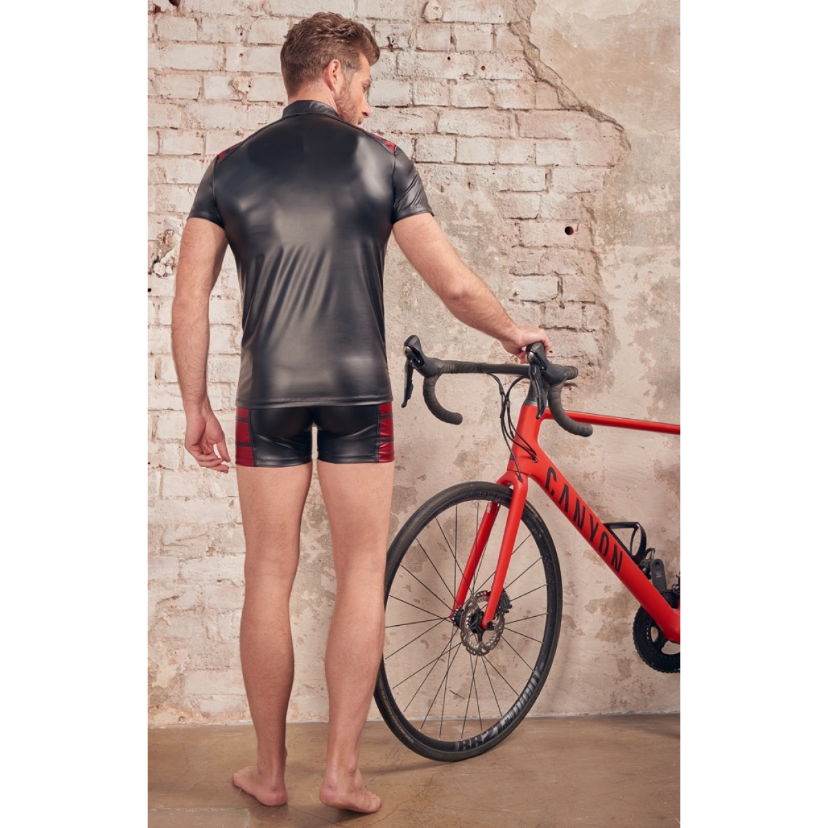 men s shirt black red 6