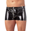 men s vinyl pants black