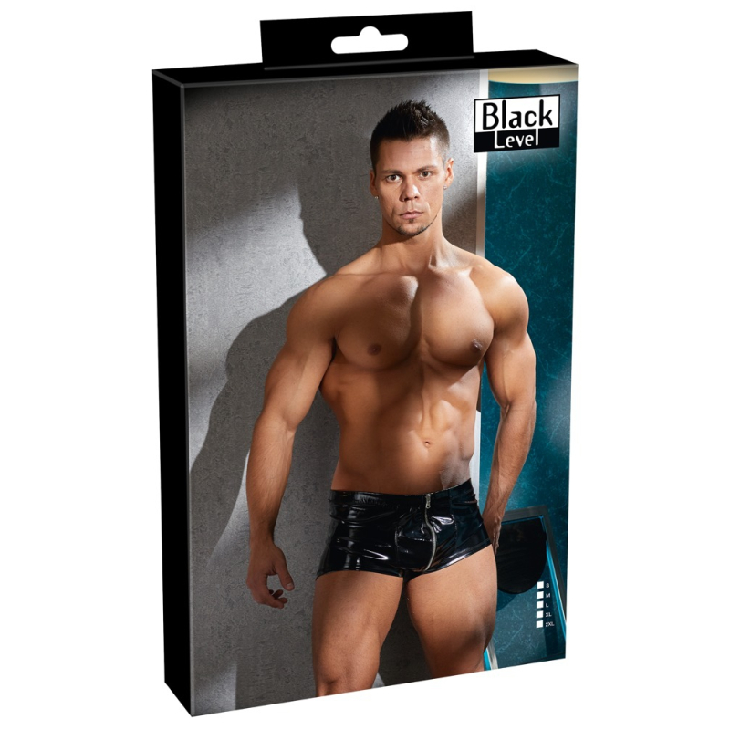men s vinyl pants black 2