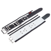 menotte en cuir blanc noir 6