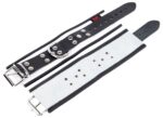 menotte en cuir blanc noir 6