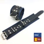 menotte en cuir noirrouge