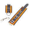 menotte en cuir orange noir 3