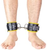 menotte pour pied en cuir rembourre noirjaune 10 scaled