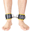 menotte pour pied en cuir rembourre noirjaune 10 scaled