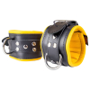 menotte pour pied en cuir rembourre noirjaune 11 scaled