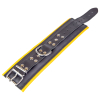 menotte pour pied en cuir rembourre noirjaune 2
