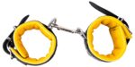 menotte pour pied en cuir rembourre noirjaune 4 scaled