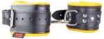 menotte pour pied en cuir rembourre noirjaune 5 scaled