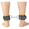 menotte pour pied en cuir rembourre noirjaune 9 scaled