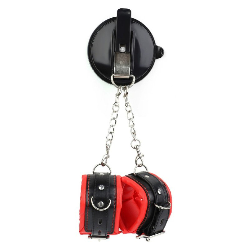 menottes avec ventouse strongcup rouges
