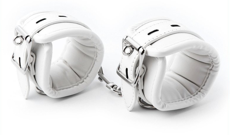 menottes de chevilles cuff bomb blanches