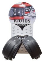 menottes de chevilles en cuir 5cm noir 1