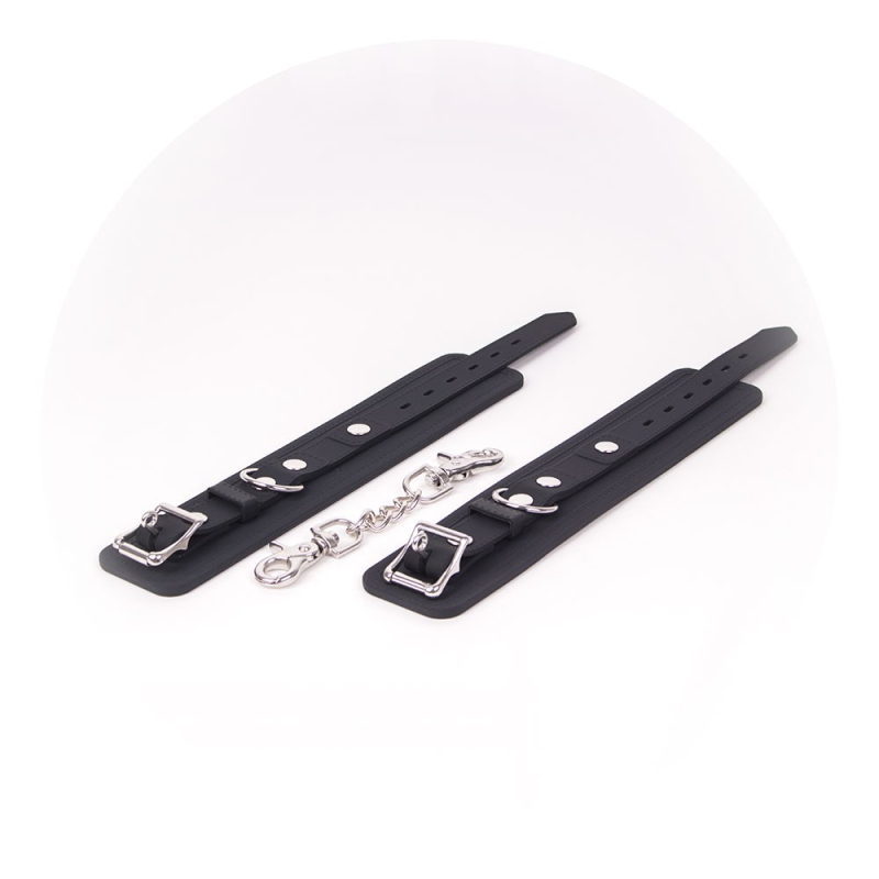 menottes de chevilles en silicone deluxe noir 2