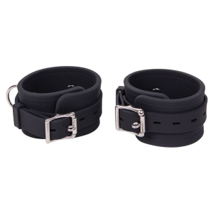 menottes de chevilles en silicone deluxe noir