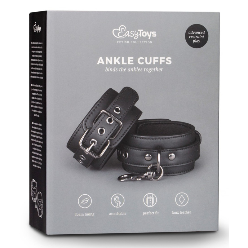 menottes de chevilles fetish noires 1